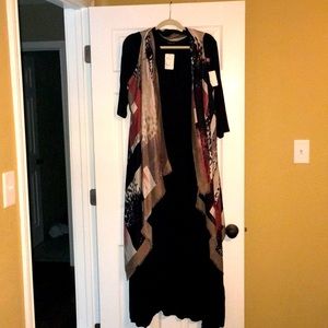 Black knit dress large smoke free home with vest